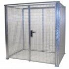 Bauer Gasflaschen Container GFC-M2-DF ohne Dach mit Doppelflügeltür für 48 Gasflaschen Ø220mm