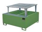 Bauer Auffangwanne AWA 1000 Liter 1460 x 1090 x 1460 mm lackiert resedagrün