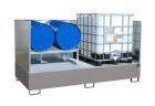 Bauer Südlohn Auffangwanne AW 1000-2/SW lackiert Mausgrau T 1300 x H 1440 x B 2670 mm
