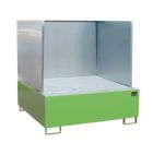 Bauer Südlohn Auffangwanne AW 800 SW lackier Resedagrün Breite 1480 mm Wannenrand 890 Liter
