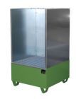 Bauer Südlohn Auffangwanne 2002/SW lackiert Resedagrün T 810 x B 820 x H 1460 mm