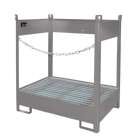 Bauer Fass Stapelpalette FSP 2 lackiert 1405 x 1490 x 915 mm mausgrau