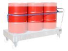 Bauer Fasshalterung mit Spanngurt für 3 x 200 Liter Fässer