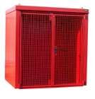 Bauer Gasflaschen Container GFC B M2 2125 x 2265 x 1575 mm lackiert feuerrot