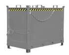 Bauer Klappbodenbehälter FB 2000 lackiert mausgrau 1845 x 1040 x 1145 mm