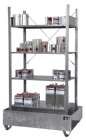 Bauer Kleingebinderegal mit Auffangwanne 3022 4E verzinkt 1200 x 2260 x 800 mm
