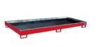 Bauer Regalwanne mit Einsatz RW 3300 1 PE feuerrot 3265 x 195 x 1315 mm
