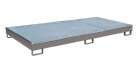 Bauer Regalwanne mit Einsatz RW GR 2700 1 PE mausgrau 2665 x 210 x 1315 mm