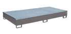 Bauer Regalwanne mit Einsatz RW GR 2700 2 PE mausgrau 2665 x 305 x 1315 mm