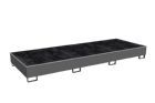 Bauer Regalwanne mit PE Einsatz RW GR 3600-3 PE mausgrau 3565 x 1315 x 360 mm