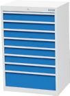 Bedrunka+Hirth Schubladenschrank 680 x 500 x 1019 mm mit 8 Schubladen jeweils 50 kg