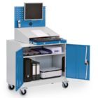 Bedrunka+Hirth Computerschrank mobil mit 2 Flügeltüren und 1 Pultaufsatz H 1610 mm