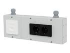 Bedrunka+Hirth Energieeinheit mit 2 x Schuko und 1x Netzwerk 375 x 60 x 130 mm