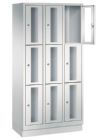 Bedrunka+Hirth Fächerschrank hoher Sockel 3 x 3 Abteile 900 x 500 x 1800 mm