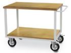 Bedrunka+Hirth Fahrbarer Arbeitstisch mit Fachboden 1200 x 750 x 995 mm