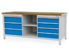 Bedrunka+Hirth Kastenwerkbank Rastermaß 24-24 7 Schubladen 2000 x 750 x 859 mm
