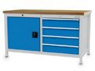 Bedrunka+Hirth Kastenwerkbank 4 Schubladen 1 Tür Gesamtmaße 1500 x 750 x 959 mm