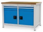 Bedrunka+Hirth Kastenwerkbank Tiefe 750 mm R 18-24 4 x Schubladen 2 x Flügeltüren B 1250 mm