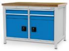 Bedrunka+Hirth Kastenwerkbank Tiefe 750 mm R 18-24 4 x Schubladen 2 x Flügeltüren