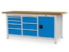 Bedrunka+Hirth Kastenwerkbank mit 2 Türen 8 Schubladen 2000 x 750 x 959 mm