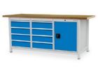 Bedrunka+Hirth Kastenwerkbank mit 1 Flügeltür und 8 Schubladen 2000 x 750 x 859 mm