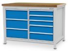 Bedrunka+Hirth Kastenwerkbank Tiefe 750 mm R 18-24 8 x Schubladen Breite 1250 mm