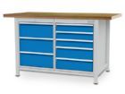 Bedrunka+Hirth Kastenwerkbank Tiefe 750 mm 8 x Schubladen Buche Multiplex Platte