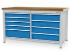 Bedrunka+Hirth Kastenwerkbank aus Stahlblech mit 9 großen Schubladen 1500 x 750 x 959 mm