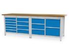 Bedrunka+Hirth Kastenwerkbank R 18-24 mit 15 Schubladen 2500 x 750 x 959 mm