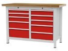 Bedrunka+Hirth Kastenwerkbank 10 Schubladen Multiplexplatte 1250 x 600 x 859 mm