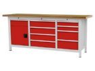 Bedrunka+Hirth Kastenwerkbank 2 Schubladenblöcke 1 Tür 2000 x 600 x 859 mm