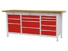 Bedrunka+Hirth Kastenwerkbank R 18-16 R 24-16 mit 12 Schubladen 2000 x 600 x 859 mm