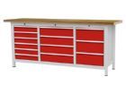 Bedrunka+Hirth Kastenwerkbank 13 Schubladen mit Vollauszug 2000 x 600 x 859 mm