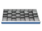 Bedrunka+Hirth Metalleinteilung Set 27 teilig R 48-24 BxTxH 1200 x 600 x 125 mm
