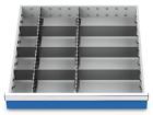 Bedrunka+Hirth Metalleinteilung Set 11-teilig R 24-24 Blendenhöhen 100/125 mm 600 x 600 x 75 mm