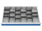 Bedrunka+Hirth Metalleinteilung Set 20 teilig R 36-24 BxTxH 900 x 600 x 175 mm