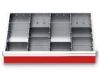 Bedrunka+Hirth Metalleinteilung Set 11 teilig R 24-16 Blendenhöhe 75 mm BxTxH 600x400x75 mm