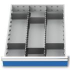 Bedrunka+Hirth Metalleinteilung Set 8-teilig, R 18-24, Schubladennutzmaß 450 x 600 mm, Blendenh