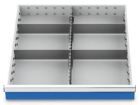 Bedrunka+Hirth Metalleinteilung Set 5-teilig R 24-24 Blendenhöhen 150/175mm BxTxH 600x600x125mm