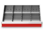 Bedrunka+Hirth Metalleinteilung Set 7 teilig R 24-16 Blendenhöhe 100 mm BxTxH 600 x 400 x 100mm