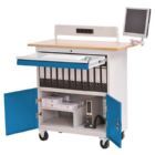 Bedrunka+Hirth Mobile Office mit Energiekanal und Monitorhalterung 1200 x 600 x 1196 mm