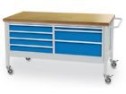 Bedrunka+Hirth Mobile Werkbank R 24-24 7 Schubladen und Zylinderschloss H 860 mm