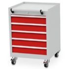 Bedrunka+Hirth Mobiler Schubladenschrank Tiefe mit 500 mm R 18-16 Schubladenvollauszug