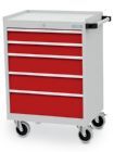 Bedrunka+Hirth Mobiler Schubladenschrank R 24-16 5 Schubladen H 1000 mm Platte 25 mm