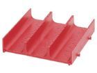 Bedrunka+Hirth Muldenplatte 3 Mulden je 46 mm BxTxH 150 x 150 x 30 mm Rot