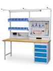 Bedrunka+Hirth Multiwand Aufbau workline aus Stahlblech mit LED Beleuchtung 2000 x 1250 mm