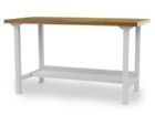 Bedrunka+Hirth Reihenwerkbank 1500 x 750 x 859 mm mit Ablageboden halbe Tiefe Maße RAL 7035