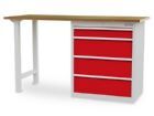 Bedrunka+Hirth Reihenwerkbank offen und Schubladenblock 1500 x 600 x 844 mm