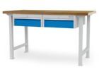 Bedrunka+Hirth Reihenwerkbank 2 kleine Schubladen mit Griffschloss 1500 x 750 x 859 mm