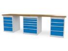 Bedrunka+Hirth Reihenwerkbank mit Arbeitsplatte R 18-24 und R 24-24 3000 x 750 x 859 mm